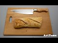 Kitchen Knife AliExpress Review | HEZHEN Chef Knife Sandvik 14C28N Steel - Chopping bread 4K