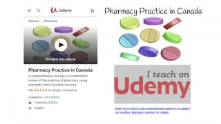 I Teach on Udemy - Pharmacy Practice in Canada