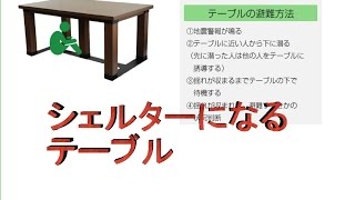 食事中・団欒中に地震が来ても安心なテーブル　ﾌﾞﾛｯｸ塀の耐震補強はできる？　耐震リフォーム　八尾市・東大阪市・柏原市