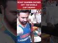 Rohit Sharma Shows Off T20 WC Trophy At Delhi Airport | #etnow #rohitsharma #indiancricketteam