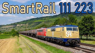 *Tyfoon* SmartRail 111 223 en GfF 111 056 met keteltrein door Thüngersheim! [4K]