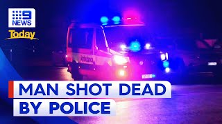 Man dies after being shot by police at Queensland home | 9 News Australia