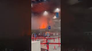 Fire in Dumdum Kolkata Airport.