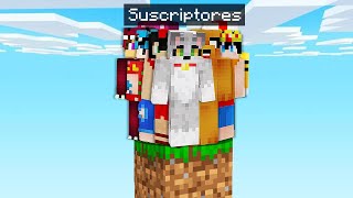 ¡200 SUSCRIPTORES vs 1 BLOQUE en MINECRAFT! 😱 ACENIX en MINECRAFT