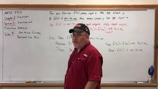 MATH 2312 Video 1.1.8 One-to-one Functions; the Horizontal Line Test