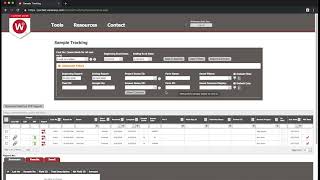 Web Portal Sample Tracking