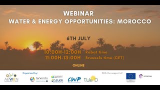 Water & Energy Opportunities: Morocco (webinar) - AEWEN Project