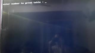 Print table using do-while loop