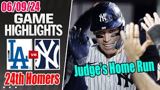 Yankees vs Dodgers [Ohtani's speed vs Judge's 24th Home Run] June 9, 2024 | MLB