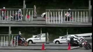 知覧二輪車運転向上練習会 　Ｈ26 9.23 比較動画