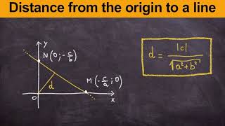 How to find the distance of the origin from a line