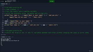 13. Variables Practice || 2. Beginner Printing Text in Python || Python Professional Course
