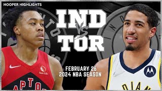 Toronto Raptors vs Indiana Pacers  Game Highlights | Feb 26 | 2024 NBA Season