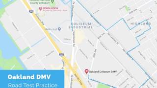 Oakland Coliseum DMV Road Test Route - powered by YoGov