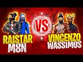 M8n, Raistar vs Vincenzo, wassimos || Free Fire friendly Clash squad Battle - Nonstop gaming