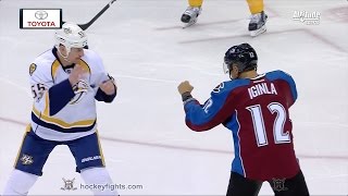 Cody McLeod vs Jarome Iginla Jan 14, 2017