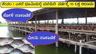 FISH AND CHICKEN FARMING IN KANNADA ಮೀನು ಸಾಕಾಣಿಕೆ ಜೊತೆಗೆ ಕೋಳಿ ಸಾಕಾಣಿಕೆ ಮಾಡುವುದು ಹೇಗೆ ?