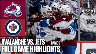 1st Round: Colorado Avalanche vs. Winnipeg Jets Game 5 | Full Game Highlights