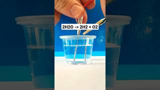 Decomposition of water by electrolysis! #chemistry #shorts #science