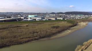 phantom3 空撮　木津川上空