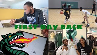 FIRST DAY BACK AT UAB💚🐉 // classes, men's basketball team, ransom, rainy days