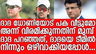 ദാദയെ പുറത്താക്കിയപ്പോൾ ധോണി അന്ന് പറഞ്ഞത്... - Saurav Ganguly and MS Dhoni - Indian Cricket