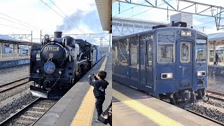 SL銀河 花巻駅 入線~発車