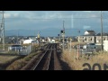 紀勢本線津駅～一身田駅間を走行するキハ25形の前面展望と伊勢鉄道との分岐