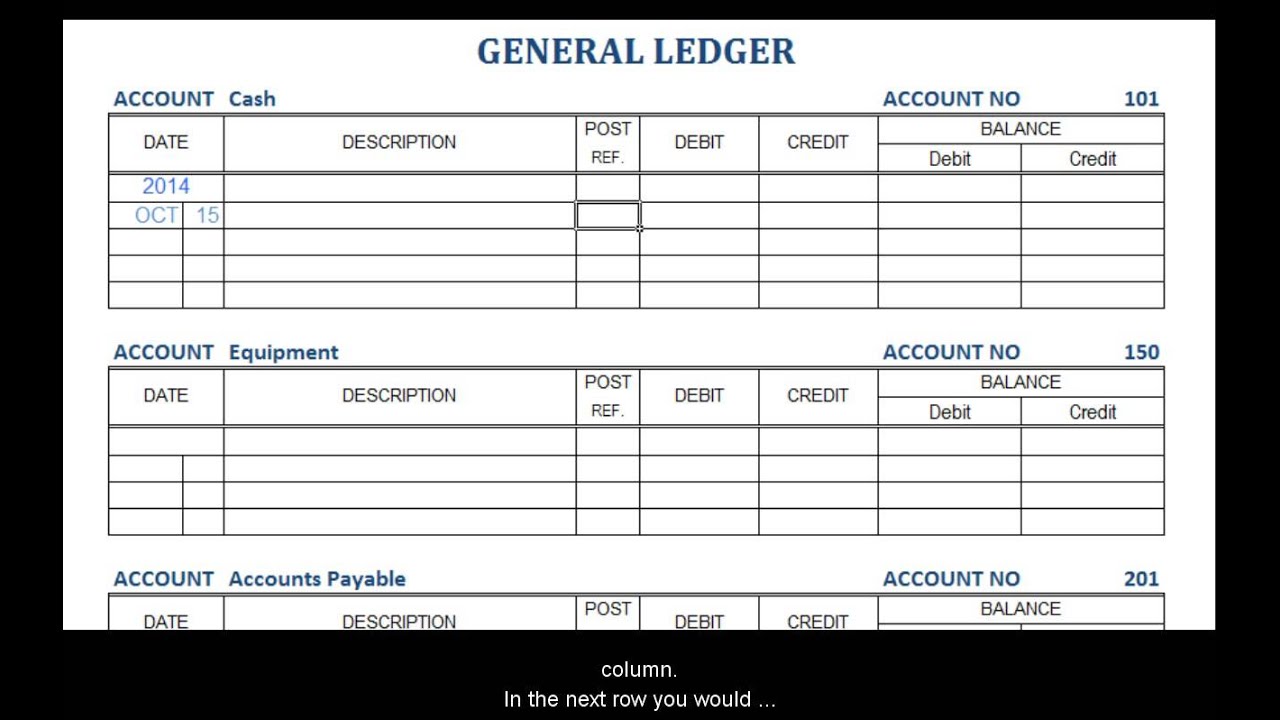 When Posting Journal Entries To The Ledger The Identification Numbers ...