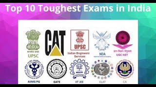 List of Top 10 Toughest Exams In India | IAS, CA, UGC NET etc | #shorts