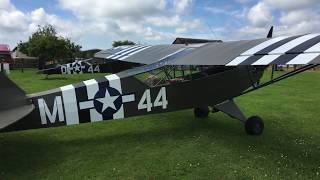 Rare example of USS WWII Aeronca Liaison L-3B Defender at Dunkeswell, Honiton Airshow June 2018