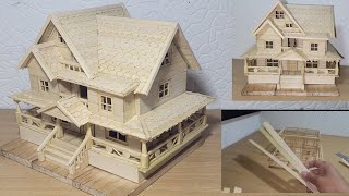 samall bamboo stick house craft