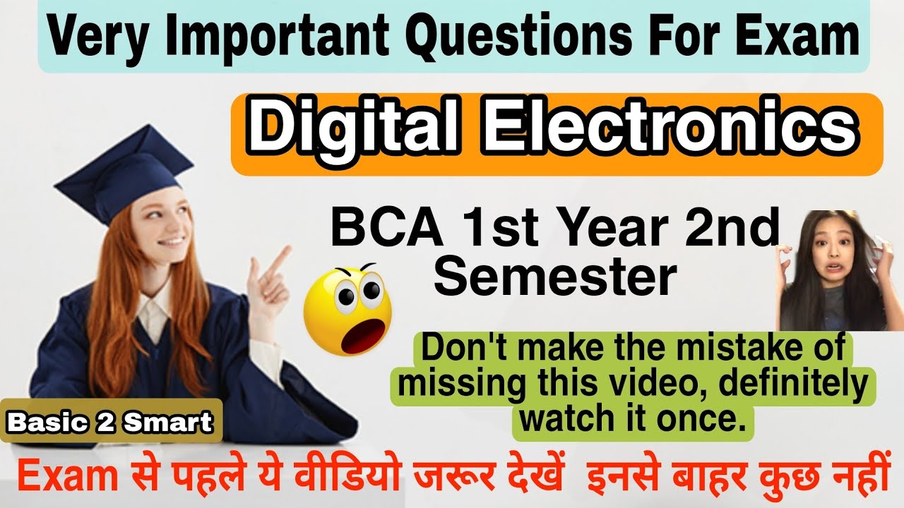 Digital Electronics Very Important Questions For Exam || BCA 1st Year ...