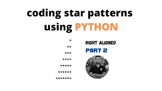 python code to print right aligned stars | coding with only keyboard sounds and calm music