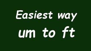 Convert Micrometer to Foot (um to ft) - Formula, Example, Solution