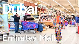 Dubai [4K] Mall of the Emirates : Luxury Shopping \u0026 Festive Decor Walking Tour 🇦🇪