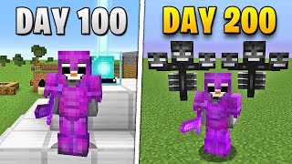 I Survived 200 Days of SUPERFLAT in Minecraft Hardcore...
