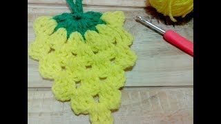 Crochet: Piña - Ananá tejida paso a paso #Apliques