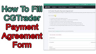 How To Fill CGTrader Payment Agreement Form || By Guru Pakistani