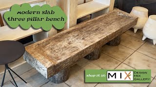 Modern Slab Three Pillar Bench at Design MIX 🙌