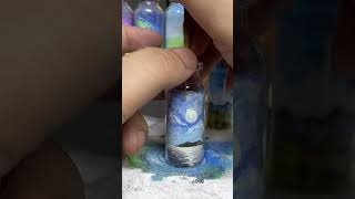 用夜光沙创作一个海上生明月。sand in bottle | sandart |sand painting |沙瓶画｜サンドぺインテイング