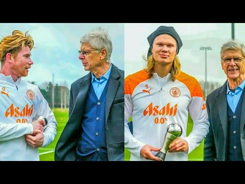 Former Arsenal 🔥 Coach Arsene Wenger With Kevin De Bryune And Erling ...