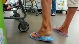 Candid Public Strangers Feet in Walmart