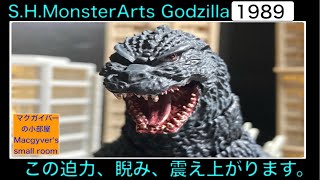 ゴジラ1989 S.H.MonsterArts Godzilla Figureをレビュー 顔の造形、頭から尻尾のライン、美しい！！ ビオゴジラ 哥斯拉【373本目の動画】