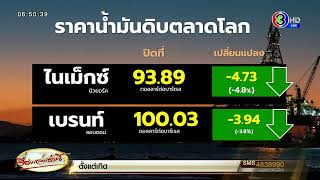 สวนทางน้ำมันไทย! หวั่นเศรษฐกิจโลกชะลอตัว ราคาน้ำมันโลกดิ่งกว่า 4 ดอลลาร์