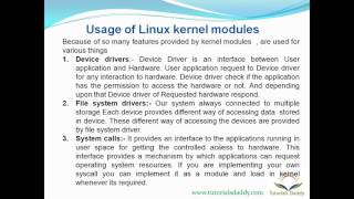 Linux Devic Driver training part 4 :- Linux kernel modules