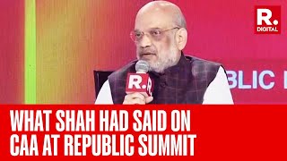 CAA Notification Today? What Home Minister Amit Shah Had Said On CAA At Republic Summit 2024
