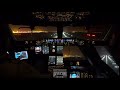 a380 night landing 4k