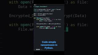 Simple Ransomware in Python. #malware