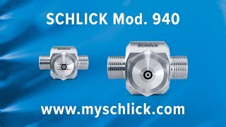 SCHLICK Model 940 – two-substance nozzle with external mixing technology at a throughput of 80 l/h